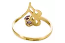 Anillo Amatista Oro amarillo de 14 quilates Vintage vrc095y